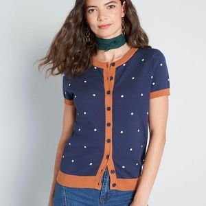 Modcloth Twice as Nice Short Sleeve Cardigan NWT